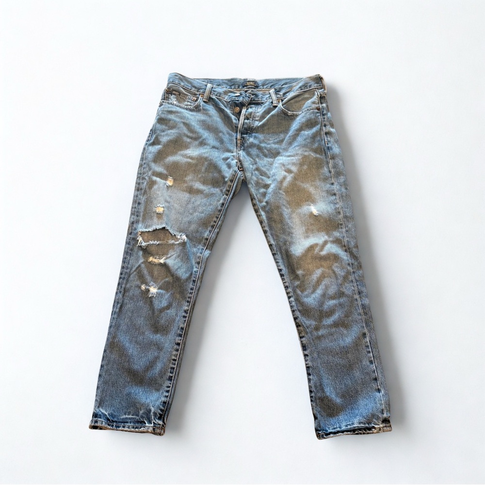 Polo Ralph Lauren $268 The Avery Boyfriend Distressed Jeans 29/8 like new